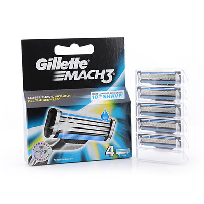 Gillette Mach 3 Edge Razor Blade - 4 Mach3 blades Pack - JAG SHAVING