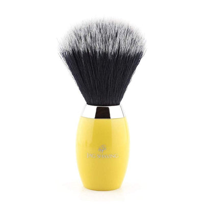 Classic Synthetic Hair Shaving Brush - Yellow Resin Handle - JAG SHAVING