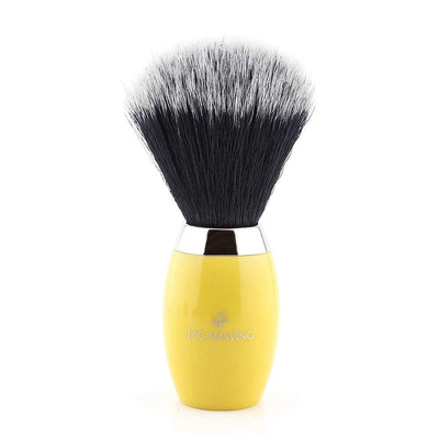 Classic Synthetic Hair Shaving Brush - Yellow Resin Handle - JAG SHAVING