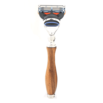 5 Edge Compatible Shaving Razor with Wood Handle - JAG SHAVING