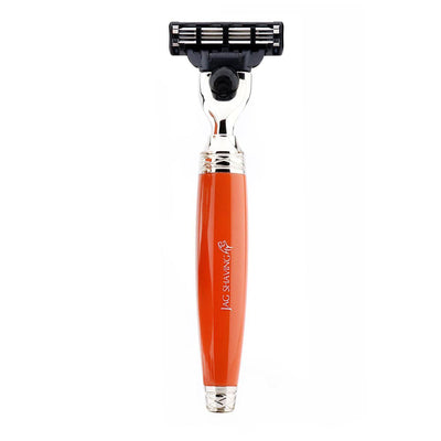 Mach 3 Cartridge Shaving Razor with Orange Handle