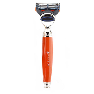 Fusion Compatible Shaving Razor - Orange Handle