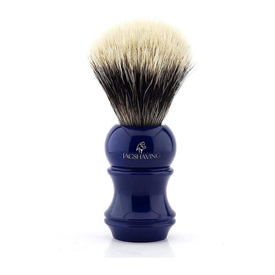 JAG's Premium Silvertip Badger Shaving Brush - Blue - JAG SHAVING