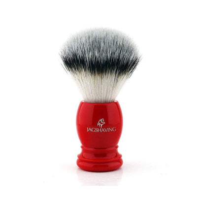 JAG's Synthetic Shaving Brush - Red Resin Handle - JAG SHAVING