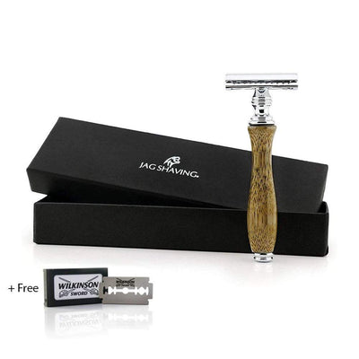 JAG's Old Style Safety Razor - Bamboo Handle 