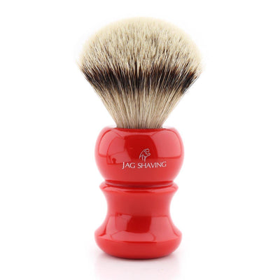 Pure Silvertip Badger Shaving Brush - Handmade Handle - JAG SHAVING