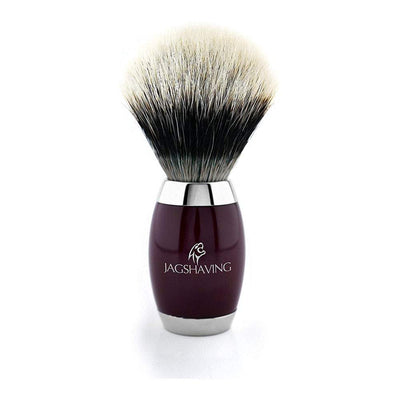 Silver Tip Badger Shaving Brush - Maroon Handle - JAG SHAVING