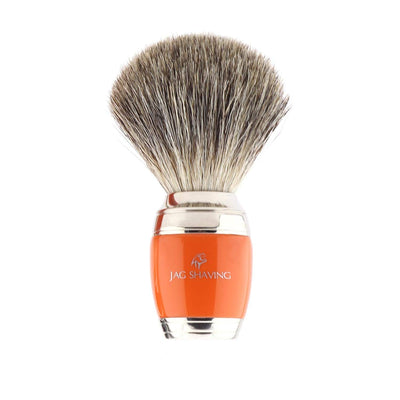 Super Badger Shaving Brush - Orange Handle