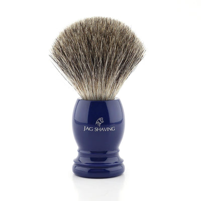 Super Badger Shaving Brush - Blue Resin Handle