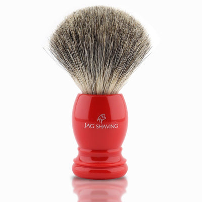 Super Badger Shaving Brush - Red Handle
