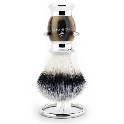 Synthetic Hair Shaving Brush With Resin Handle In Brownish Color - JAG SHAVING