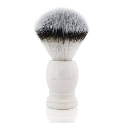 Synthetic Slivertip Shaving Brush - Pearl White - JAG SHAVING
