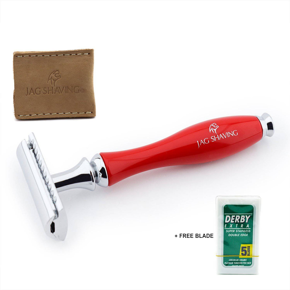 Jairex Razor jag-shaving-top-quality-double-edge-safety-razor-with-red-shiny-color ...