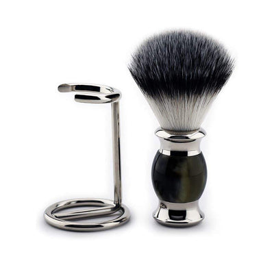 Synthetic Hair Shaving Brush with brass & Metal Handle. - JAG SHAVING